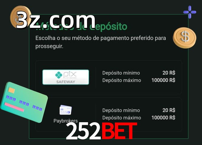O cassino 252BETbet oferece uma grande variedade de métodos de pagamento